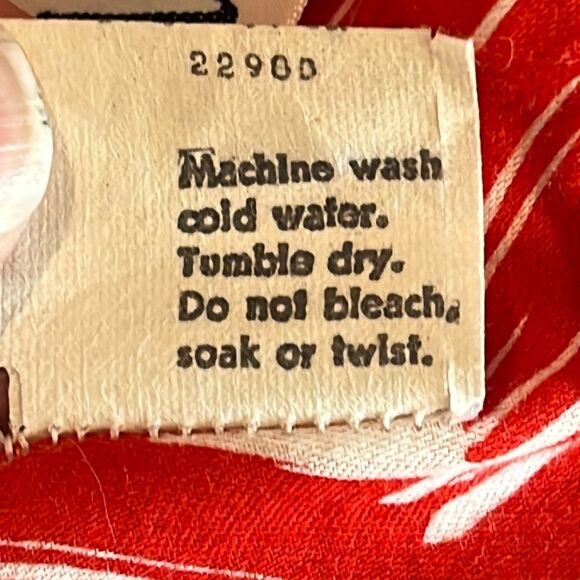 Vintage Mildred’s Of Hawaii Red Maxi Dress 70’s Size 6 - Picture 7 of 7